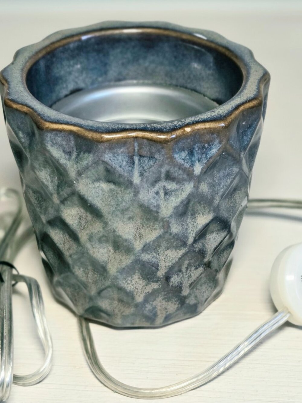 Yankee Candle Scenterpiece Easy Melt Cup Warmer Electric Ceramic LED Light Timer